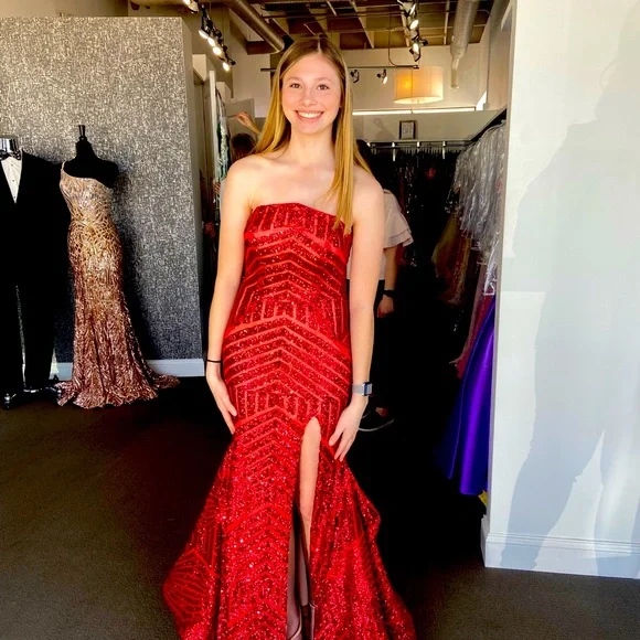 Jovani | Dresses | Jovani Red Prom Dress | Poshmark